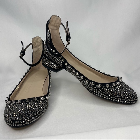 Zara Cruise Collection Studded Ballerina Flats - Picture 8 of 15